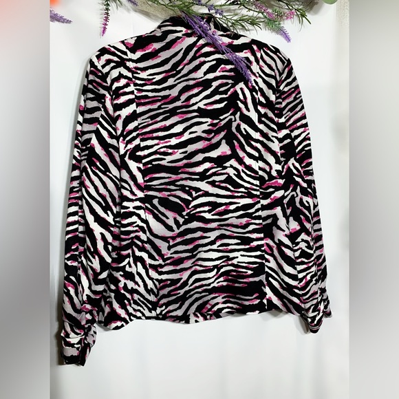 Susan Graver Women’s Multi-Colored Zebra Jacket - Picture 4 of 4